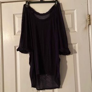 We the Free over sized rough hem long t shirt